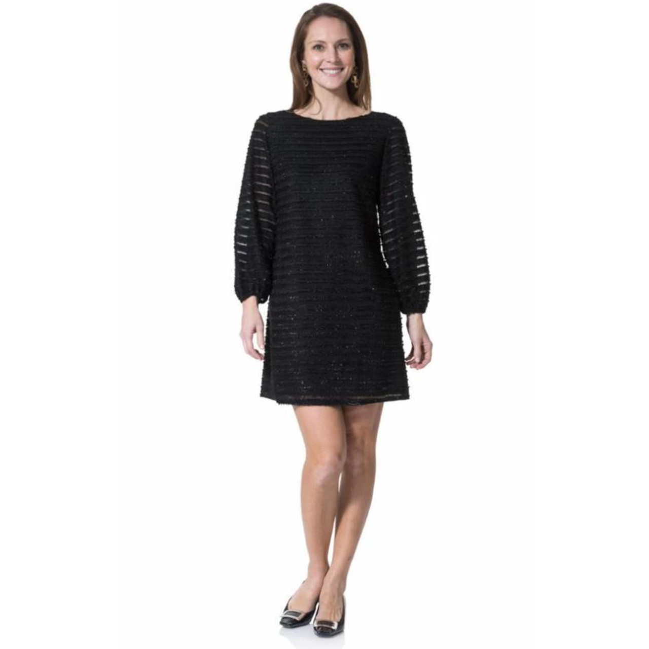 black long sleeve dress sparkle