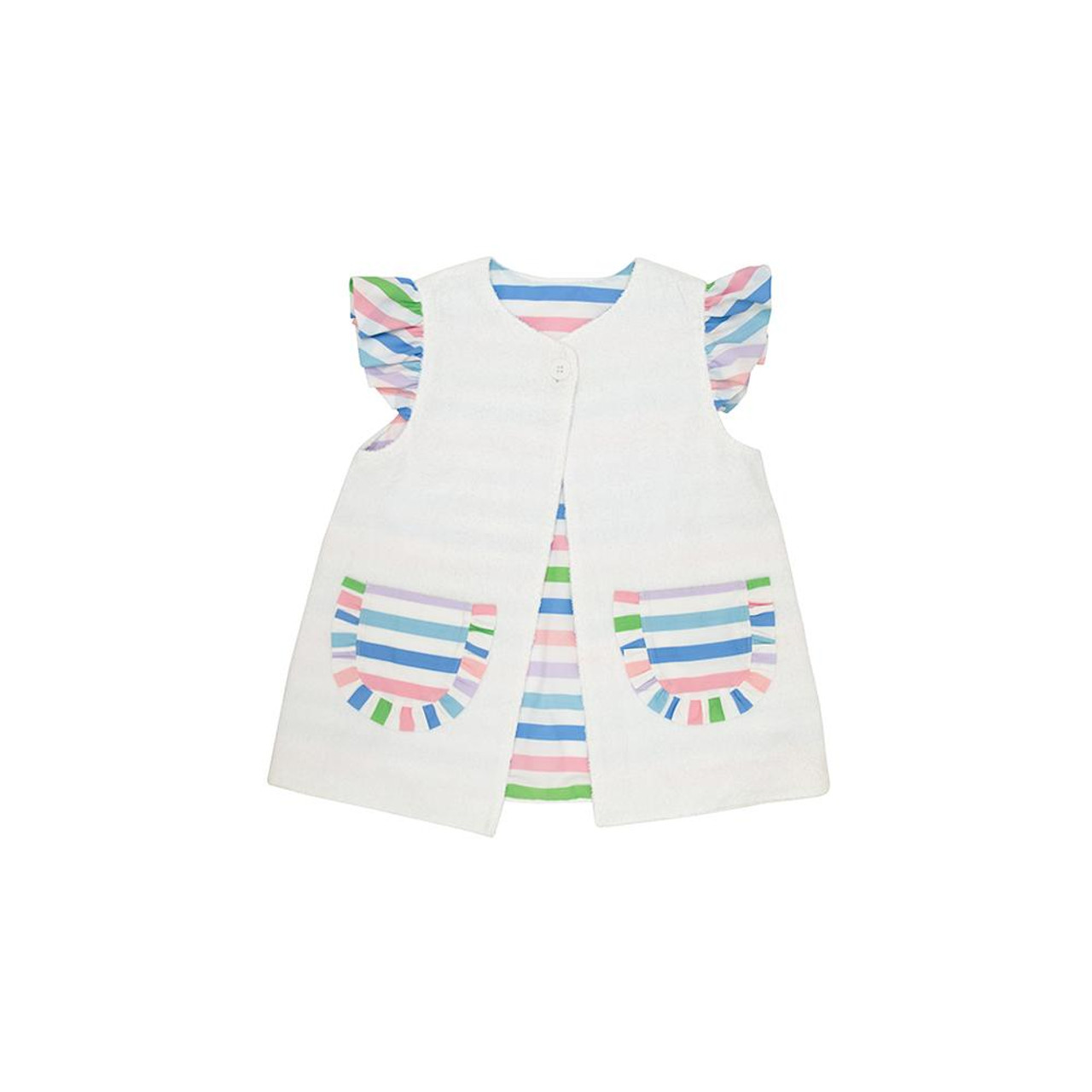 Callie Coverup Terrycloth Worth Ave White Broad Street Stripe