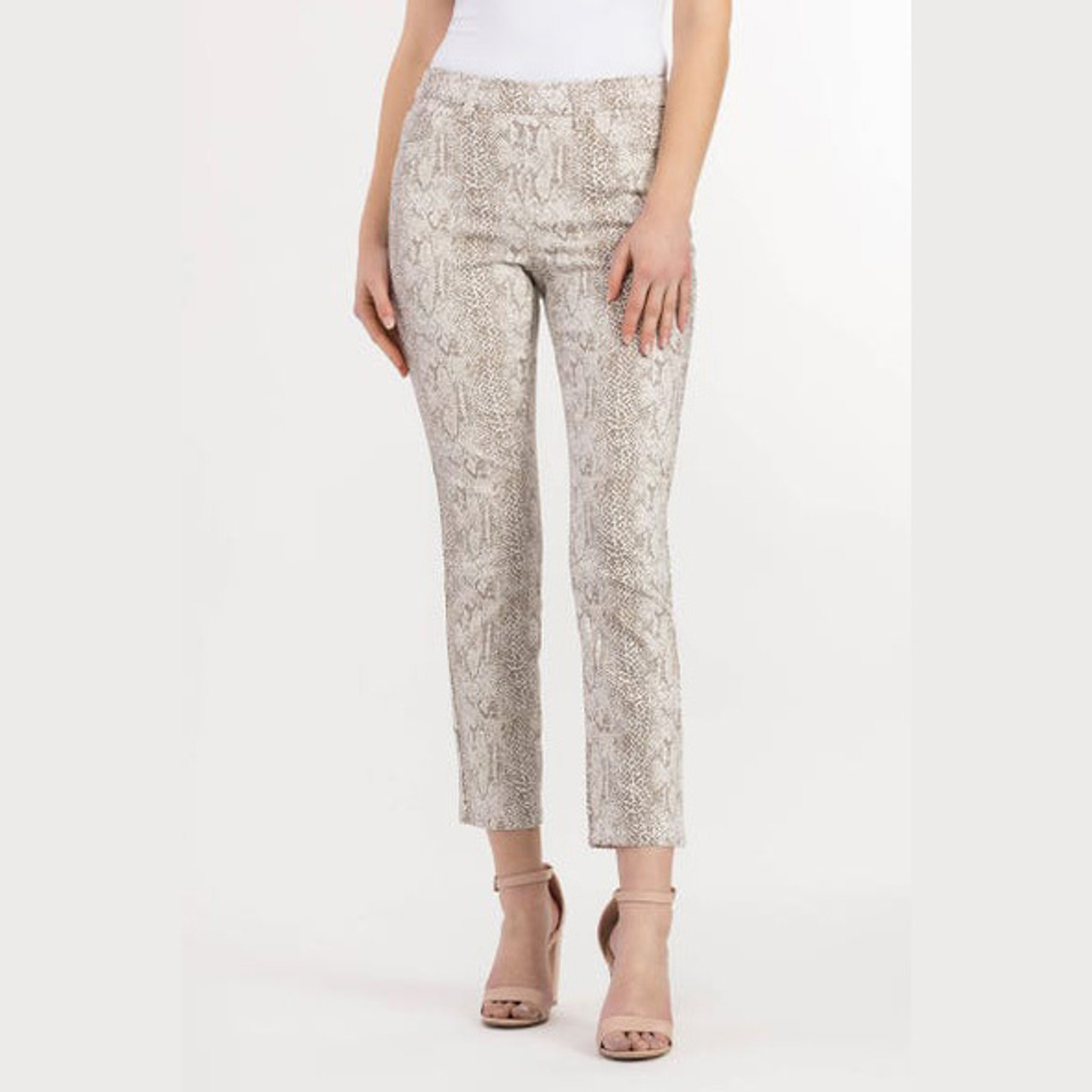 Pull-on Jersey Pants - Brown/snakeskin-patterned - Ladies | H&M US