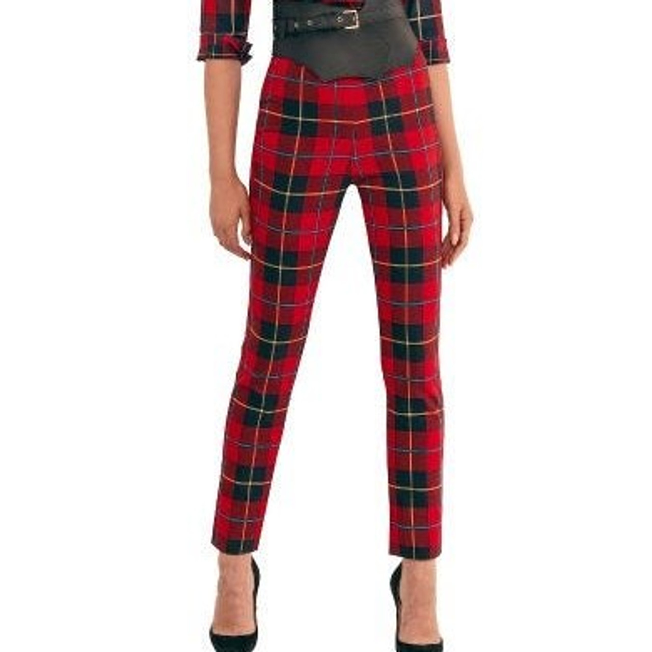 Plaidly Cooper Pull On Pant Red Plaid - Country Classics