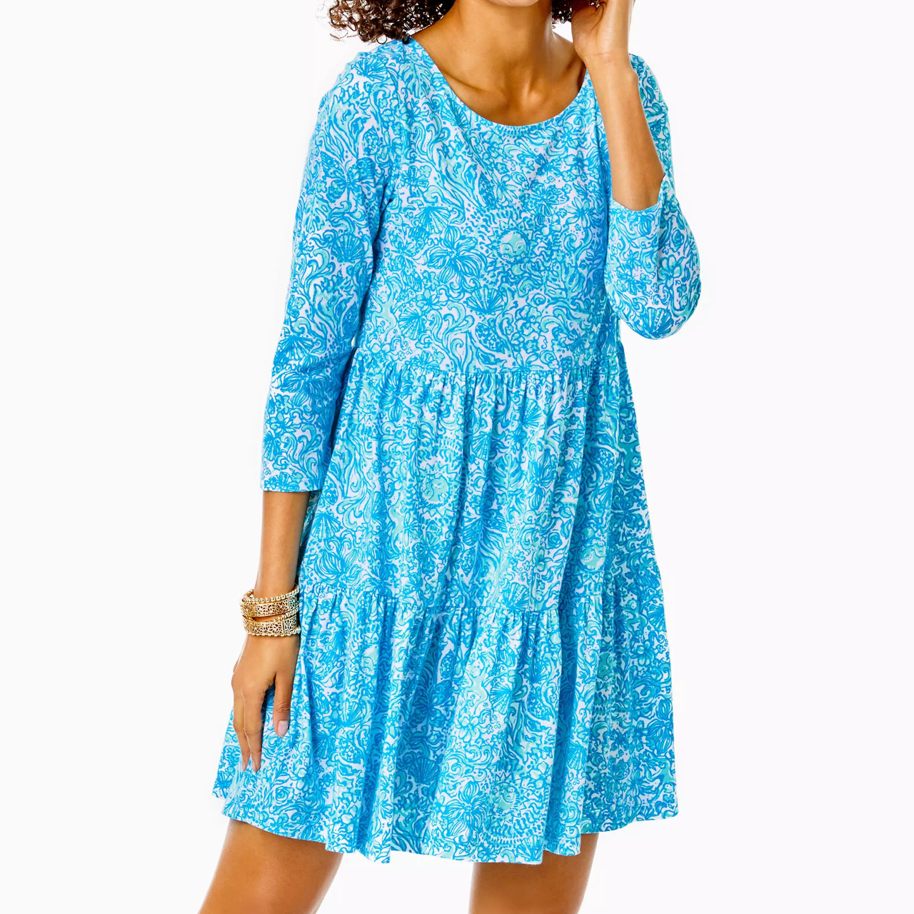 Dream 3/4 Sleeve Dress: Giverny