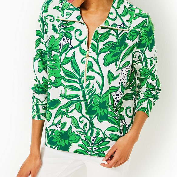 【elie】 Eleni Upf 50+ Pullover Fiddle Leaf Green Escape Plan - Country