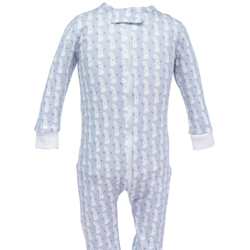 Parker Zipper Pajama Blue Snowman
