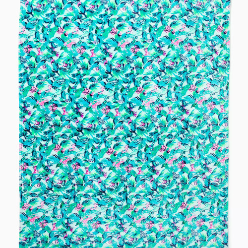 Paradise Blanket Seasalt Blue Barking Up The Palm Tree 1 SZ