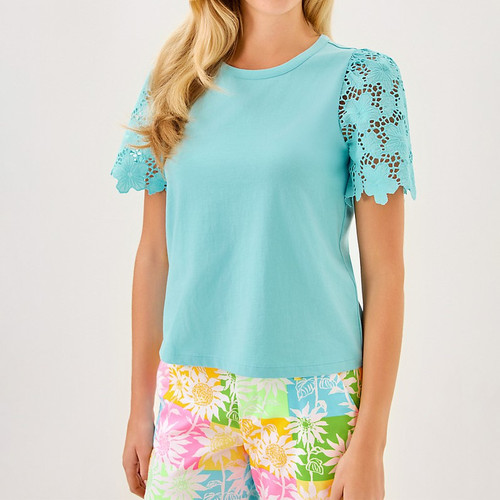 Sebene Knit Top Fresh Water Blue