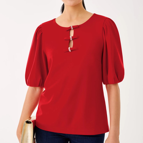 Ethenia Knit Top Cranberry Red