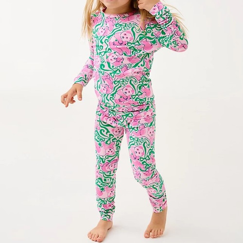 Sammy Pajama Set Pink Quartz Panda N Bows