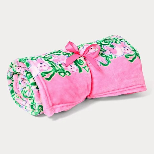 Paradise Engineered Blanket Pink Quartz Panda N Bows Engineered Blanket 1 Sz