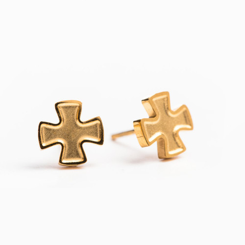 Faith Stud Earrings - Gold