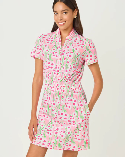 Love Active Dress Upf 50+ Conch Shell Pink Lil Sunny Daisies