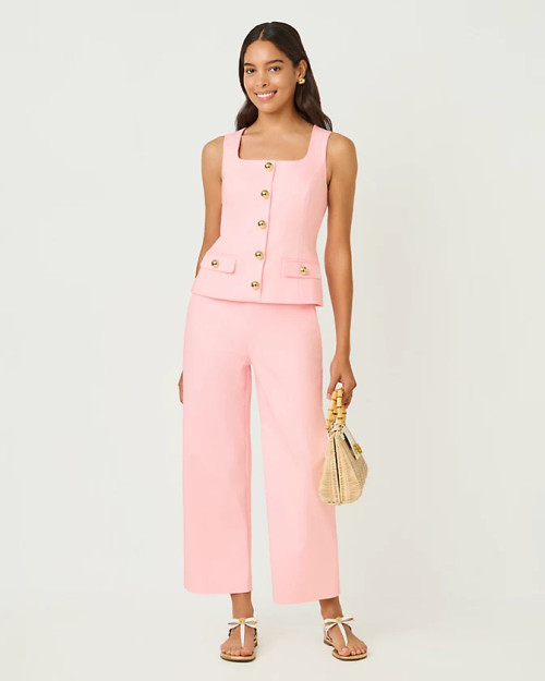 26" Sarissa High Rise Crop Pant Pink Muse