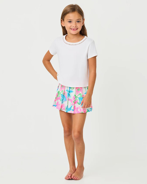 Girls Sylvana Skort Resort White Viney Liney