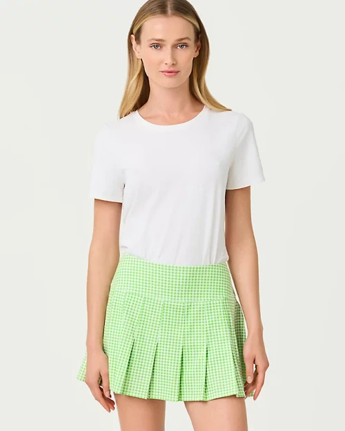 Annora Skort Upf 50+ Pistachio Macaron Lil Check It Gingham