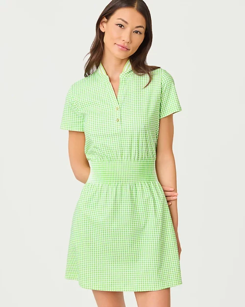 Love Active Dress Upf 50+ Pistachio Macaron Lil Check It Gingham