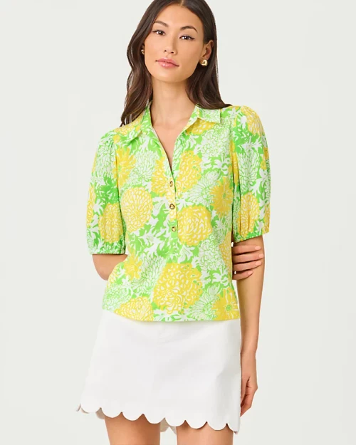 Bingley Knit Top Crocodile Green Mumbo Jumbo