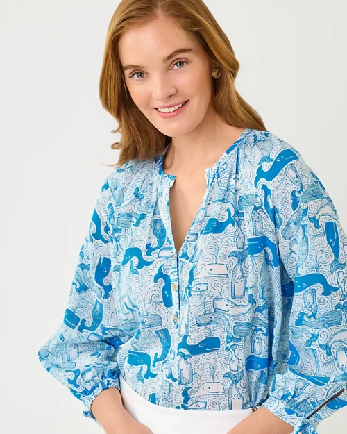 Andria Top Nassau Blue Thar She Blows