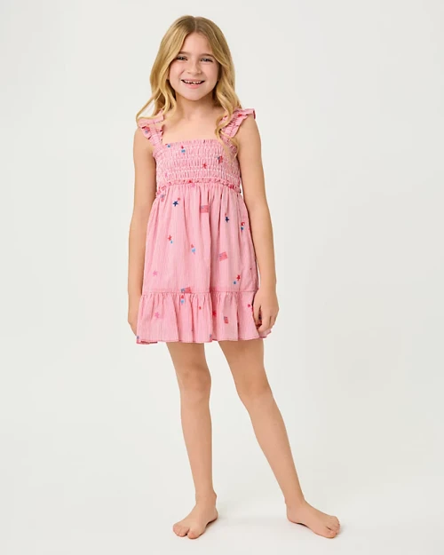 Mini Hadly Dress Paradise Punch Its A 250Th Celebration Stripe
