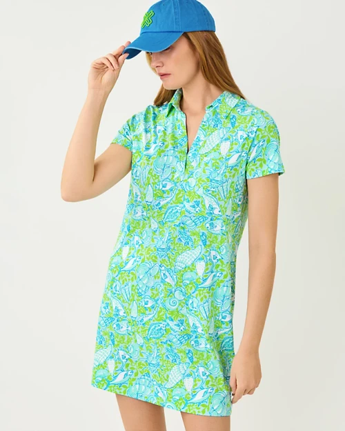 Dune Upf 50+ Short Sleeve Dress Day Dream Blue Throw Me A Line