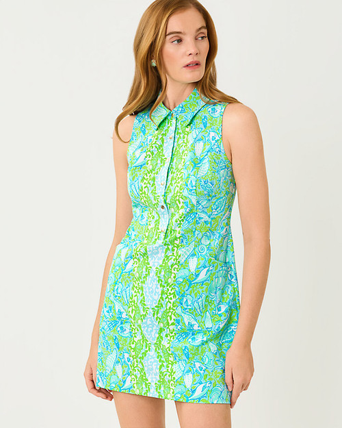 Kathy Dress Upf 50+ Day Dream Blue Throw Me A Line Engineered Golf