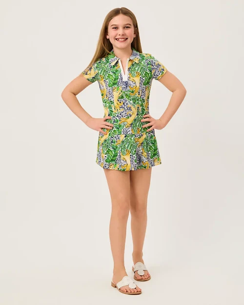 Mini Cayo Costa Sleeved Dress Multi Lil Palm Prowl