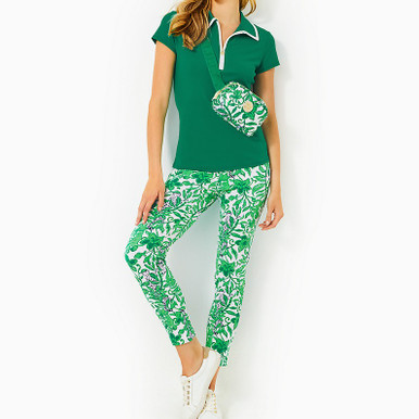 THE SHORT SLEEVED LILLY SHIFT, FIDDLE LEAF GREEN ONCE AND FLORAL