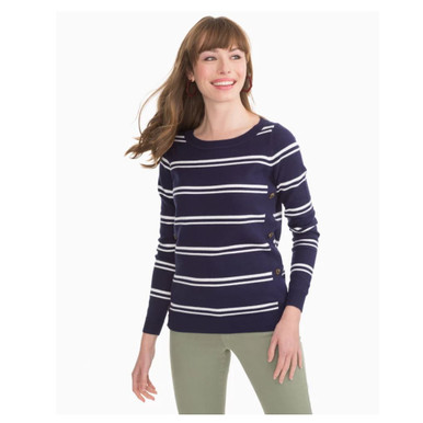 Jessa Navy Striped Sweater - Country Classics