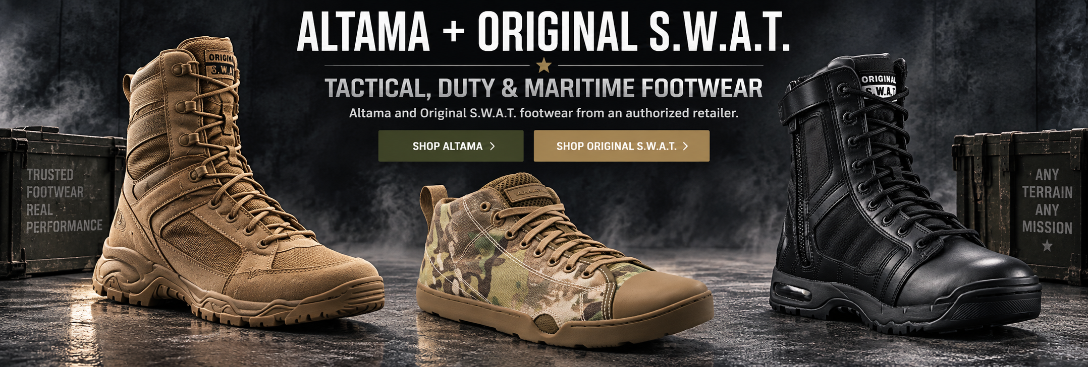 Altama and Original SWAT tactical, duty and maritime footwear