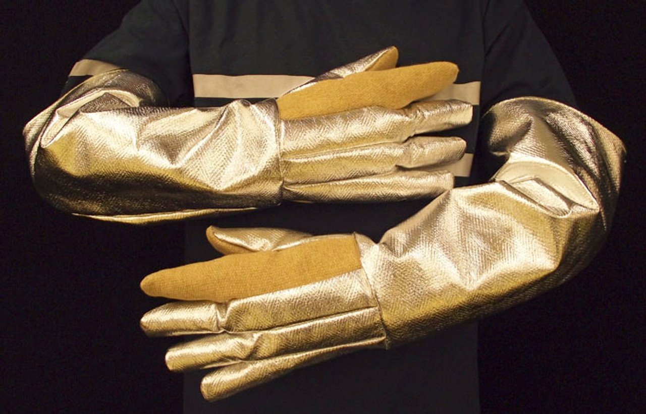 Aluminized and High Temp Leather Glove with Kevlar® Knit Cuff