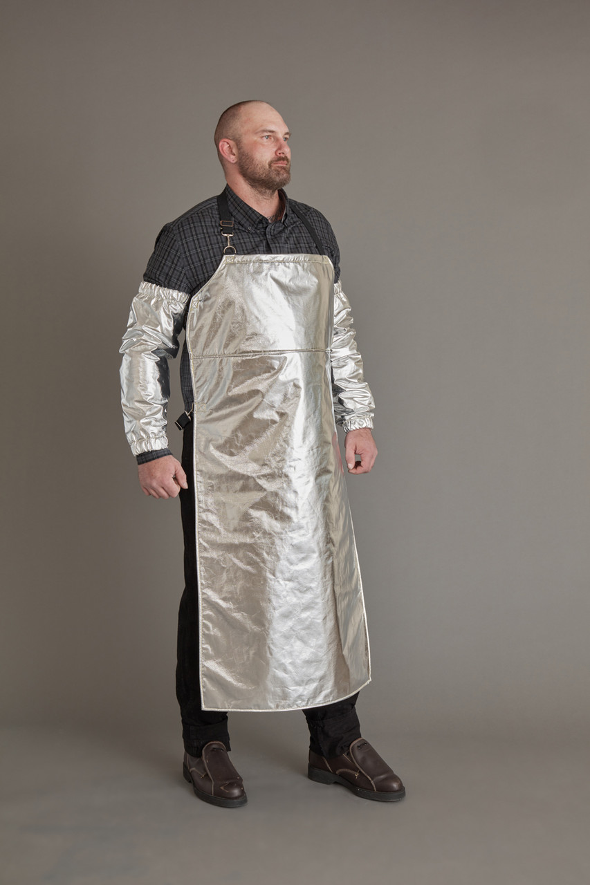 Aluminized 3B Apron Insulated with DuPont™ Nomex® - Silver Needle