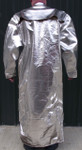 Aluminized PBI back and Aluminized leather front 50" coat provides ample room for movement.