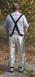 Aluminized Carbon Kevlar® fire resistant pants with suspenders.