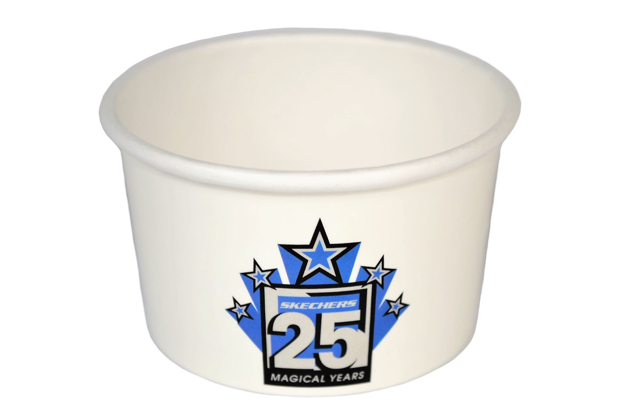 16oz Custom Printed Paper Ice Cream Pint Containers 500ct