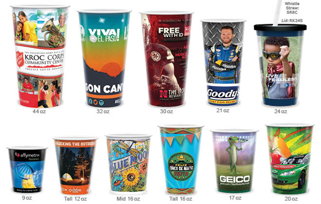 24 oz. Custom Printed Recyclable Plastic Cup