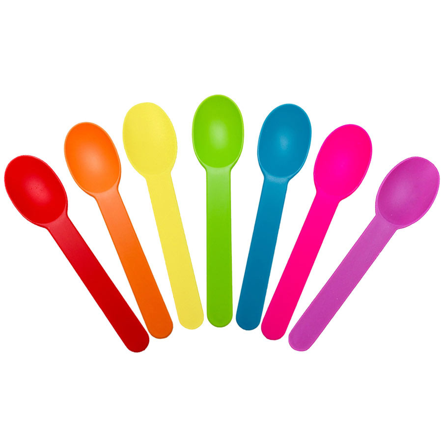 Mixed Colors Heavy Weight Bio-Based Frozen Yogurt Spoons - Frozen