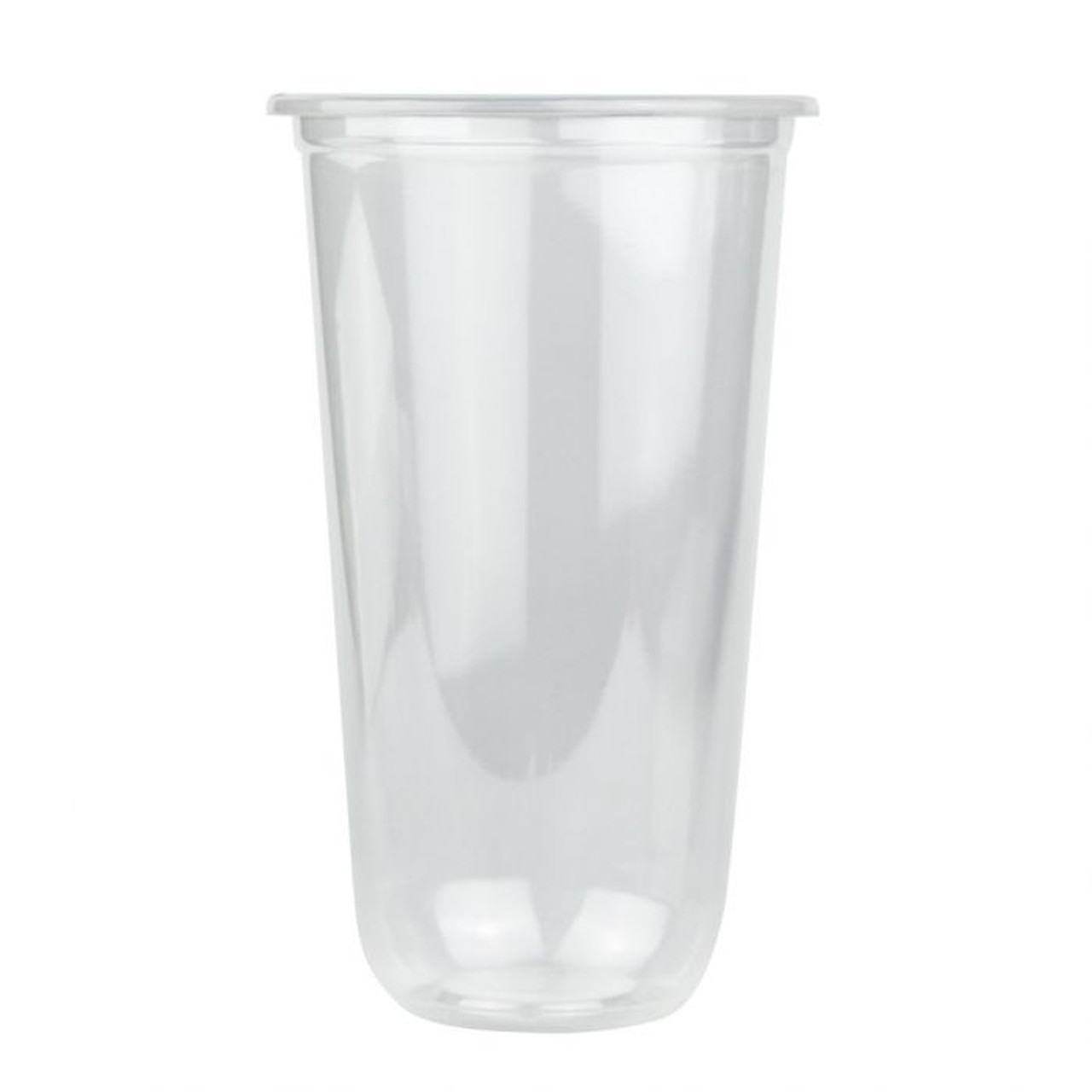 700ml 22 Oz Plastic Disposable Smoothie Cups With Lids And Straw Hole