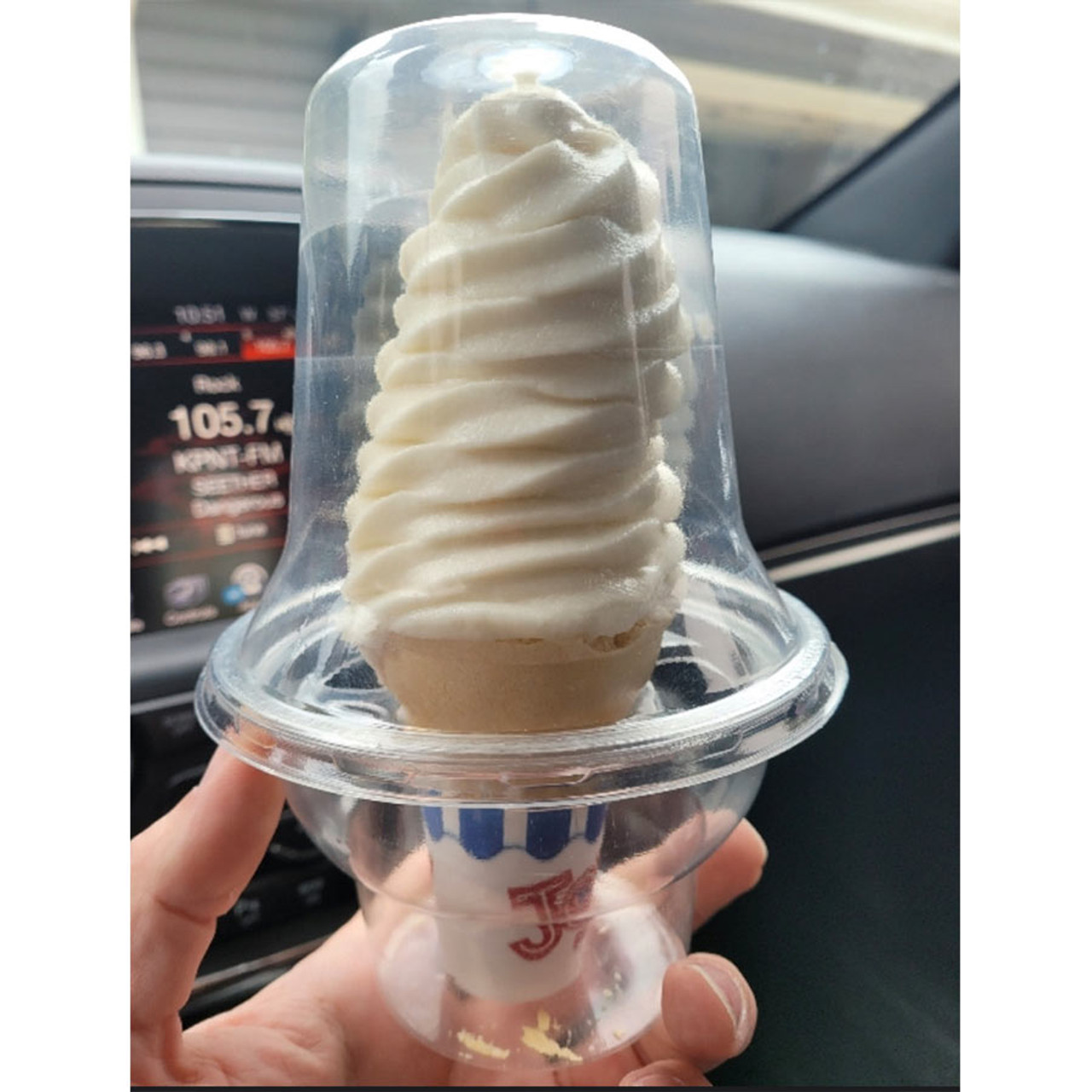 Ice Cream /Yogurt Cone Holder w/ Guard For Sugar Cone