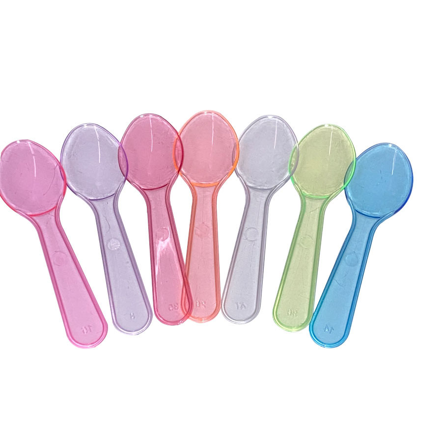 Translucent Mini Round Sample Taster Spoons 3000ct Assorted Color Pack ...
