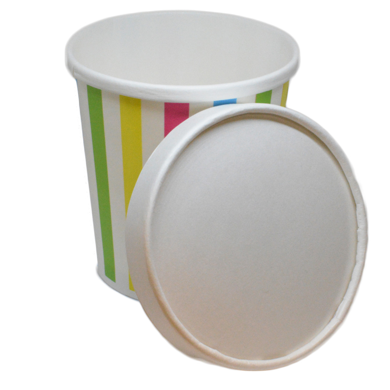 8 oz. Paper Food Containers With Vented Lids, To Go Hot Soup Bowls,  Disposable Ice Cream Cups, Kraft