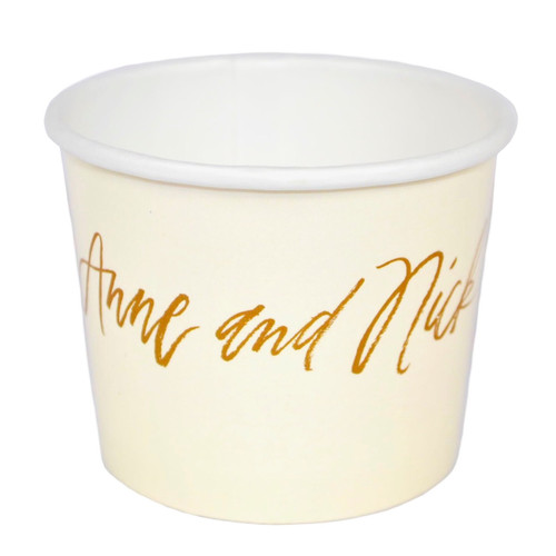 BACKORDERED 16oz White Paper Ice Cream Pint Container w/ Lid 25ct