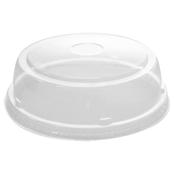 142mm Rim PET Food Container Dome Lid No Hole 600ct