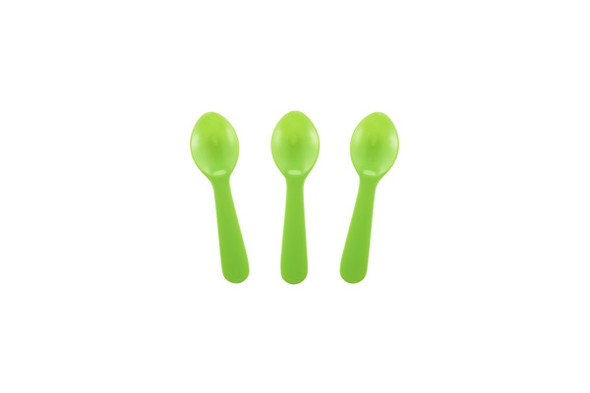 Mini Round Sample Taster Spoons 3000ct Green