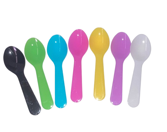 Mini Round Sample Taster Spoons 3000ct Assorted Color Pack