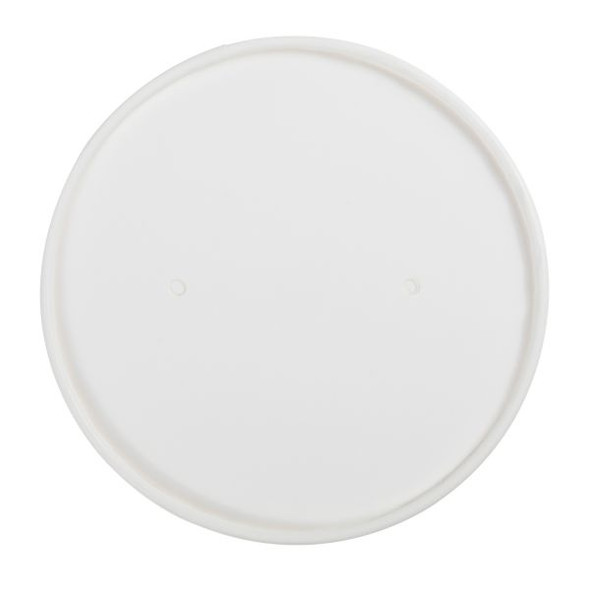 White Paper lid, non-vented  for 6-10 oz 96mm Paper Cups - 1,000 ct