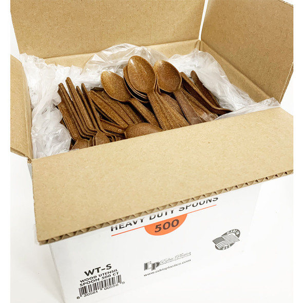 WOOTENSIL Wooden Spoon 500 per case MADE IN U.S.A. Disposable Biodegradable Utensil