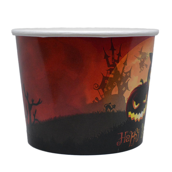  Halloween 16oz Ice Cream / Froyo Paper Cups 112mm 1000ct