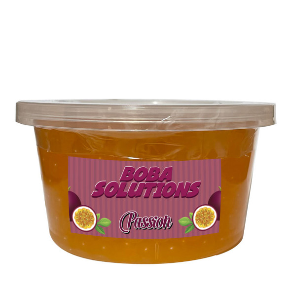 Frozen Solutions Boba, Passion Fruit - Popping Pearls (450g) 12 containers per case