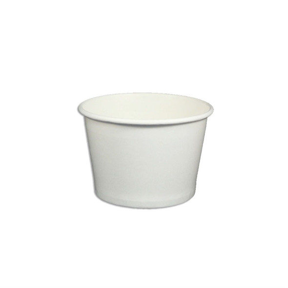 8oz White Ice Cream / Froyo Paper Cups 95mm 1000ct