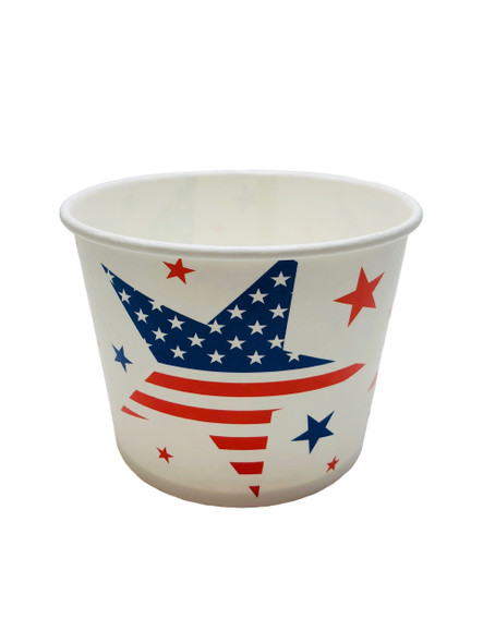 8 oz Ice Cream / Froyo Paper Cups 96mm 1000ct 4th of July