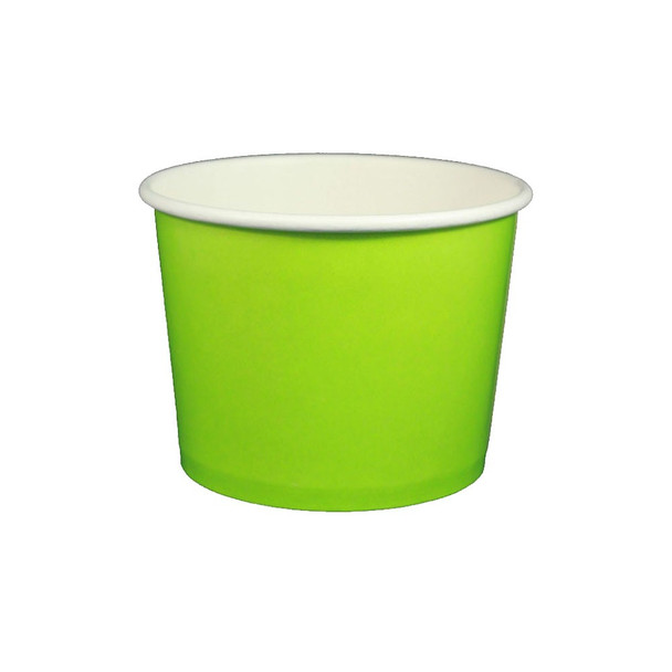 16oz Ice Cream / Froyo Paper Cups 112mm 1000ct Green