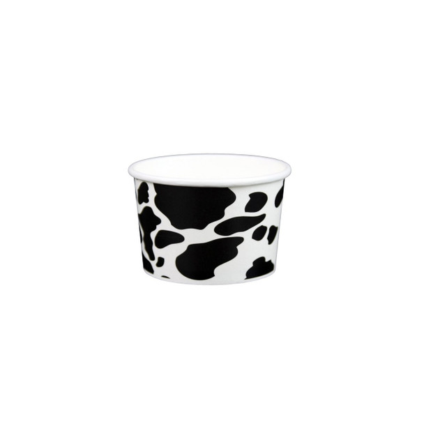 4oz Dairy Cow Print Ice Cream/Froyo Cups 76mm 1000ct
